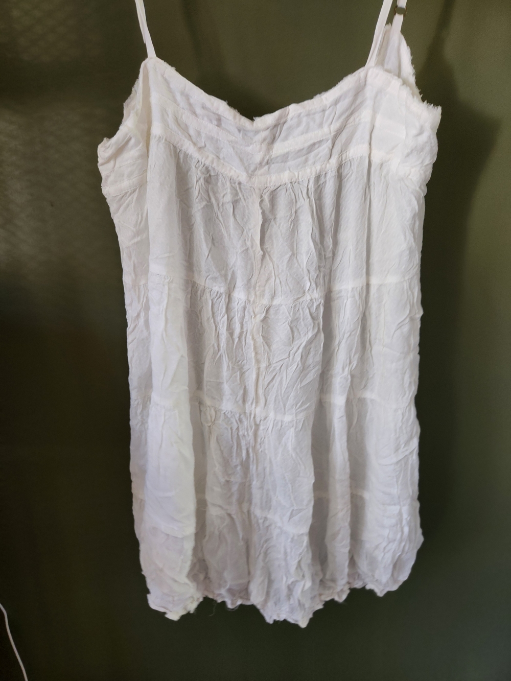 Free People Ivory Nightgown / Chemise Size Large Ajustable Straps